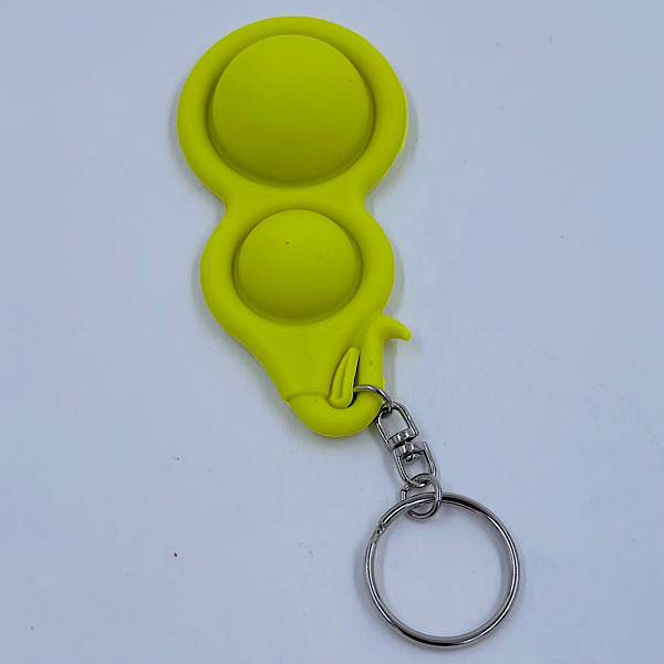 Simple Dimple nøglering gul Fidget Toy udsalg