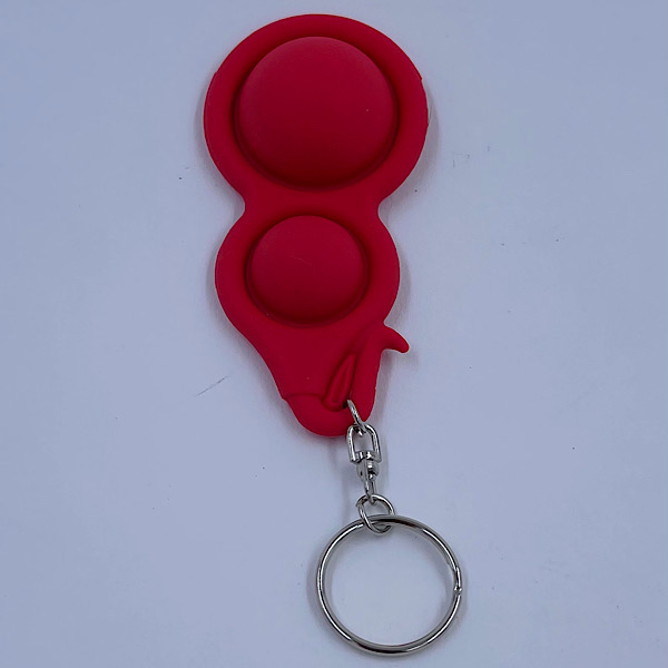 Simple Dimple nøglering rød fidget toy udsalg