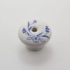 Porcelænsknop med blade og blomster Laila Design Udsalg